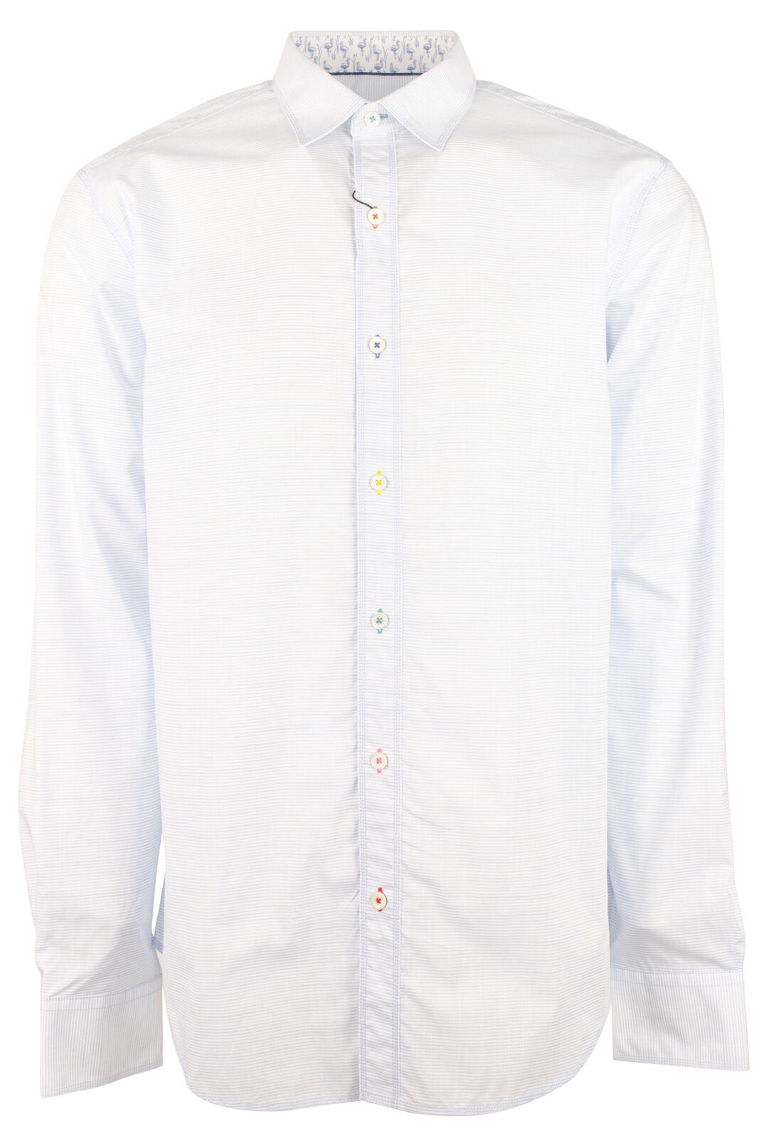 Bugatchi Men's Shaped Fit Long Sleeves Shirt