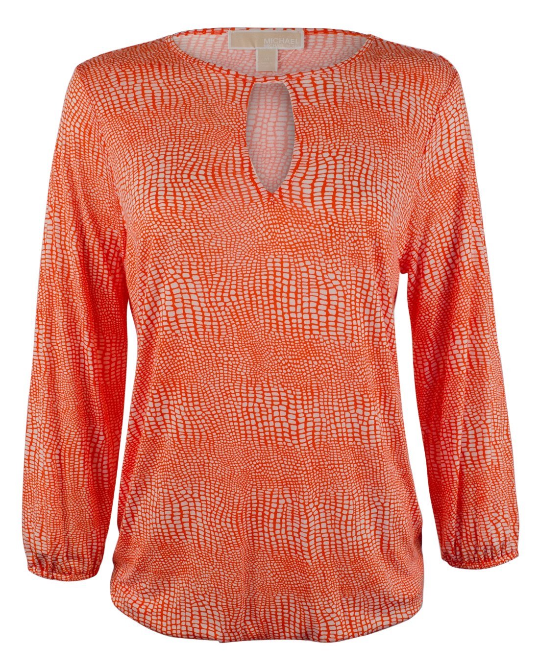 MICHAEL Michael Kors Womens Zephyr Peasant Top Mandarin XS