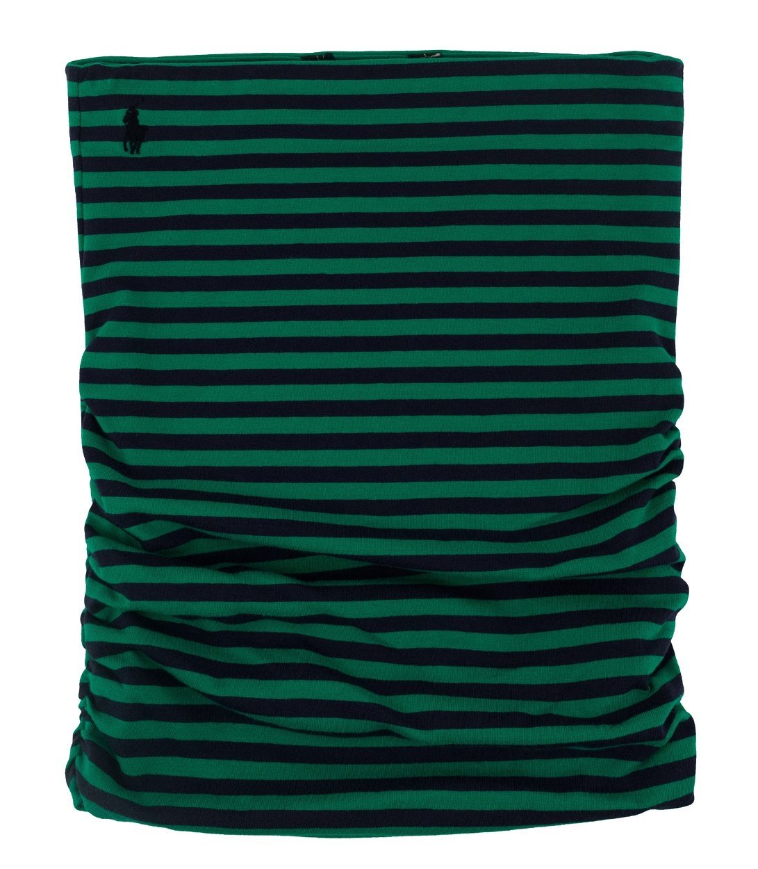 Ralph Lauren Girl's Skinny Ruched Striped Knit Skirt Medium Green Navy