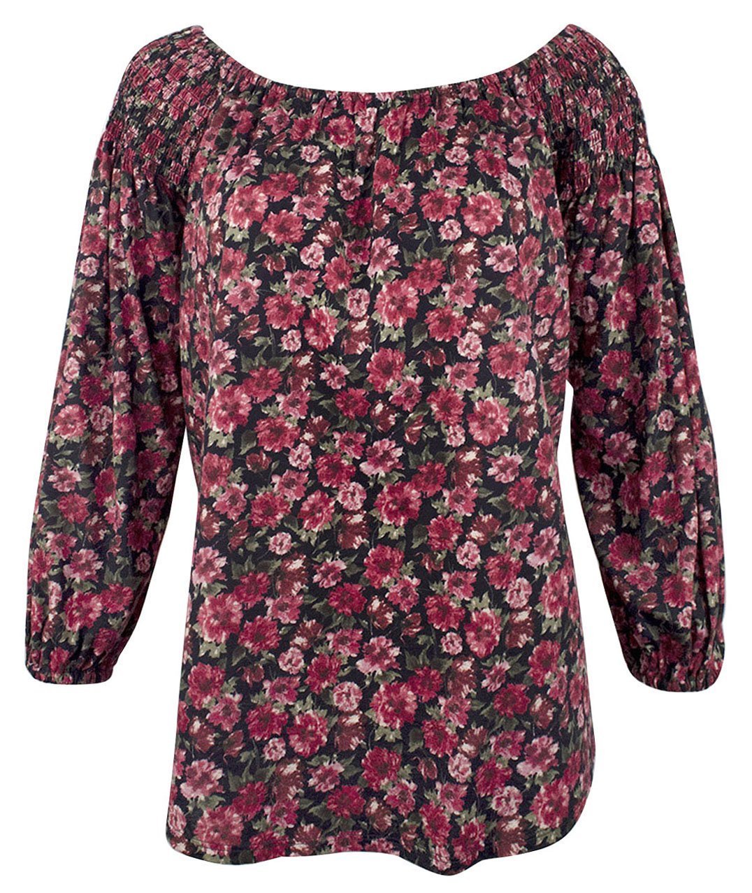 Lauren Ralph Lauren Women's Petite Floral Print Off-The-Shoulder Blouse
