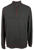 Tommy Bahama Men's Big & Tall Flipshore Half Zip Sweatshirt Black Cherry Heather 4XLT
