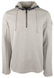 Michael Kors Men's Hooded Quarter Zip Pullover Shirt Grey Small