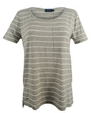 Polo Ralph Lauren Women's Striped Scoop Neckline Jersey T Shirt Top