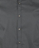 Michael Kors Men's Slim Fit Geometric Lines Long Sleeves Shirt Blck Small Black