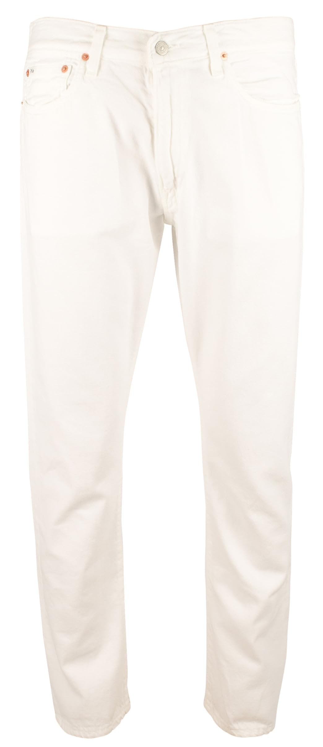 POLO RALPH LAUREN Men's Big & Tall Varick Slim Straight Garment Dyed Jeans Wht 36TX36