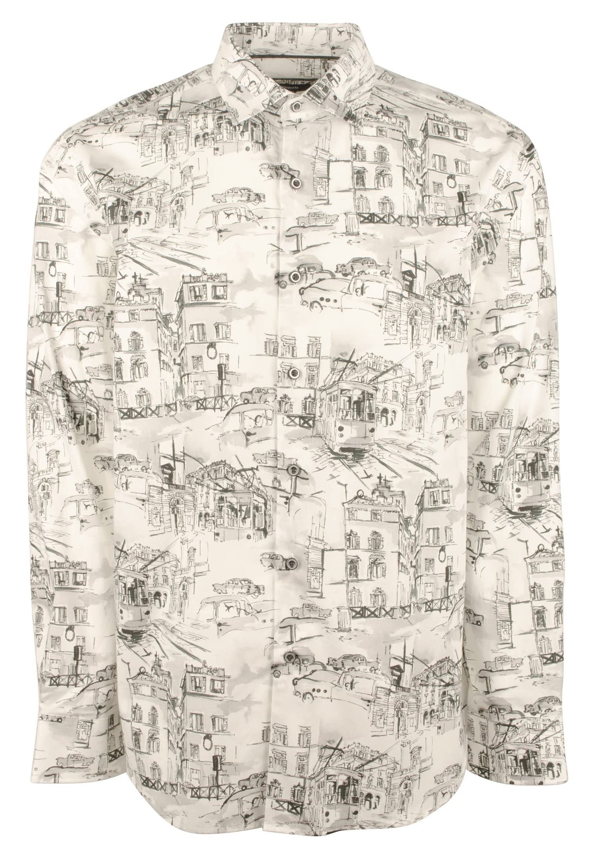 Men's Shaped Fit Long Sleeves Shirt-CK-Large