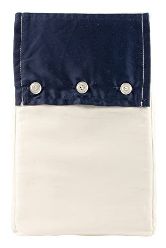 RL Organic Sateen Border One Standard Sham 20X28 Inches Polo Navy