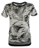 Customer Return Ralph Lauren Women's Plus Palm Linen Blend Short Sleeve Shirt 1X