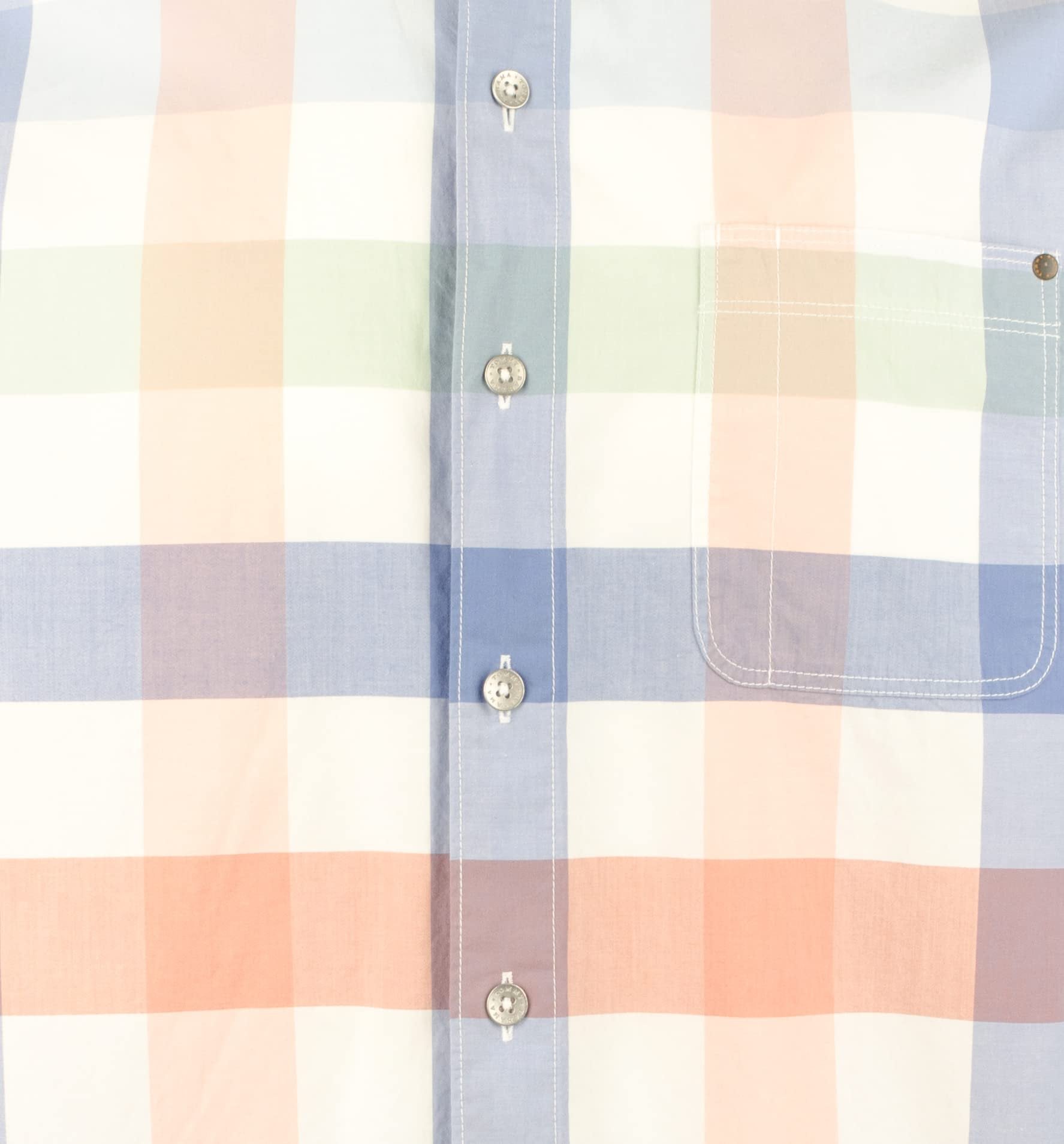 Tommy Bahama Men's Paradise Poplin Check Long Sleeve Shirt Chamois Large