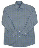 Men's Bold-Check Sharp Fit Dress Shirt Green/Blue