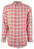 Camisa de manga larga a cuadros Southern Tide Hemp Blend Headland Bayfront para hombre, color rojo mineral, talla XL