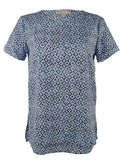 Michael Kors Women's Floral Tile Printed Pebble Crepe Top TN XS