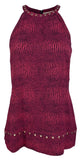 Michael Michael Kors Women's Printed Studded Halter Top