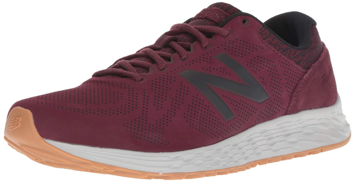 New Balance Men's Fresh Foam Arishi V1 Running Shoe, Nubuck Burgundy/Black/rain Cloud, 13 D US