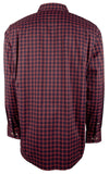 Men's Intercoastal Stretch Glenbrook Plaid Sport Shirt DR S Dark Red