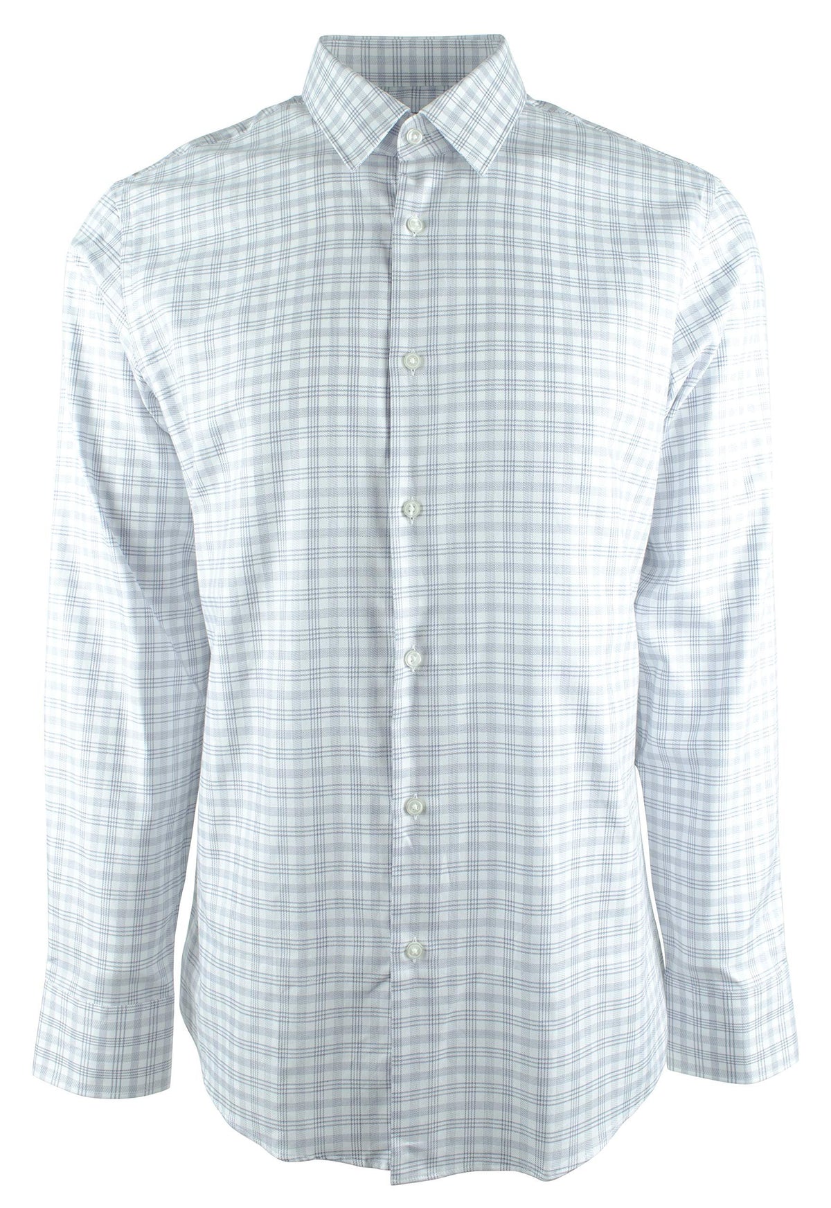 Hugo Boss Men's Enzo Regular Fit Plaid Long Sleeve Button Down Shirt 15.5 (32/33) Navy Blue
