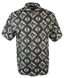 Tommy Bahama Men's Mazatlan Geo IslandZone Technology Camp Shirt BLK Small