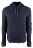 Michael Kors Men's Long Sleeve Knit Pullover Top Hoodie Navy Medium