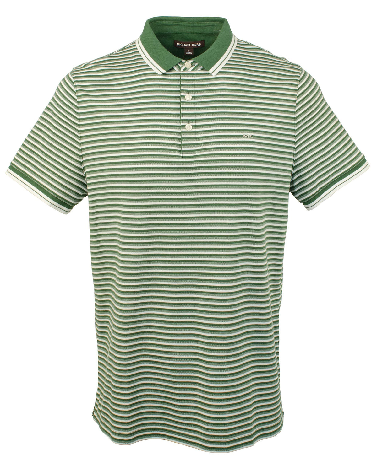 Michael Kors Men's Greenwich Striped Cotton Polo Shirt S