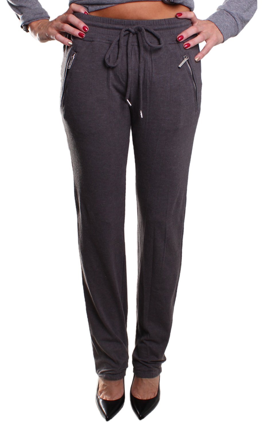 MICHAEL Michael Kors Womens Smocked Wb Zip Pocket Pant Derby XS x One Size