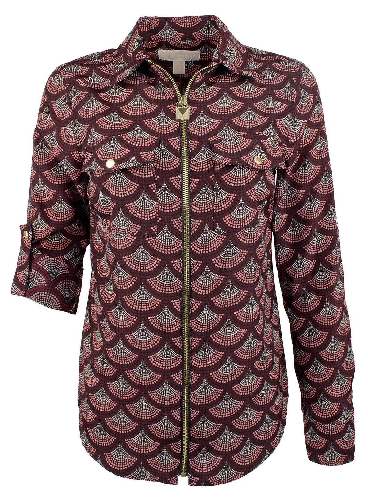 Michael Kors Women's Printed Utility Top C XS