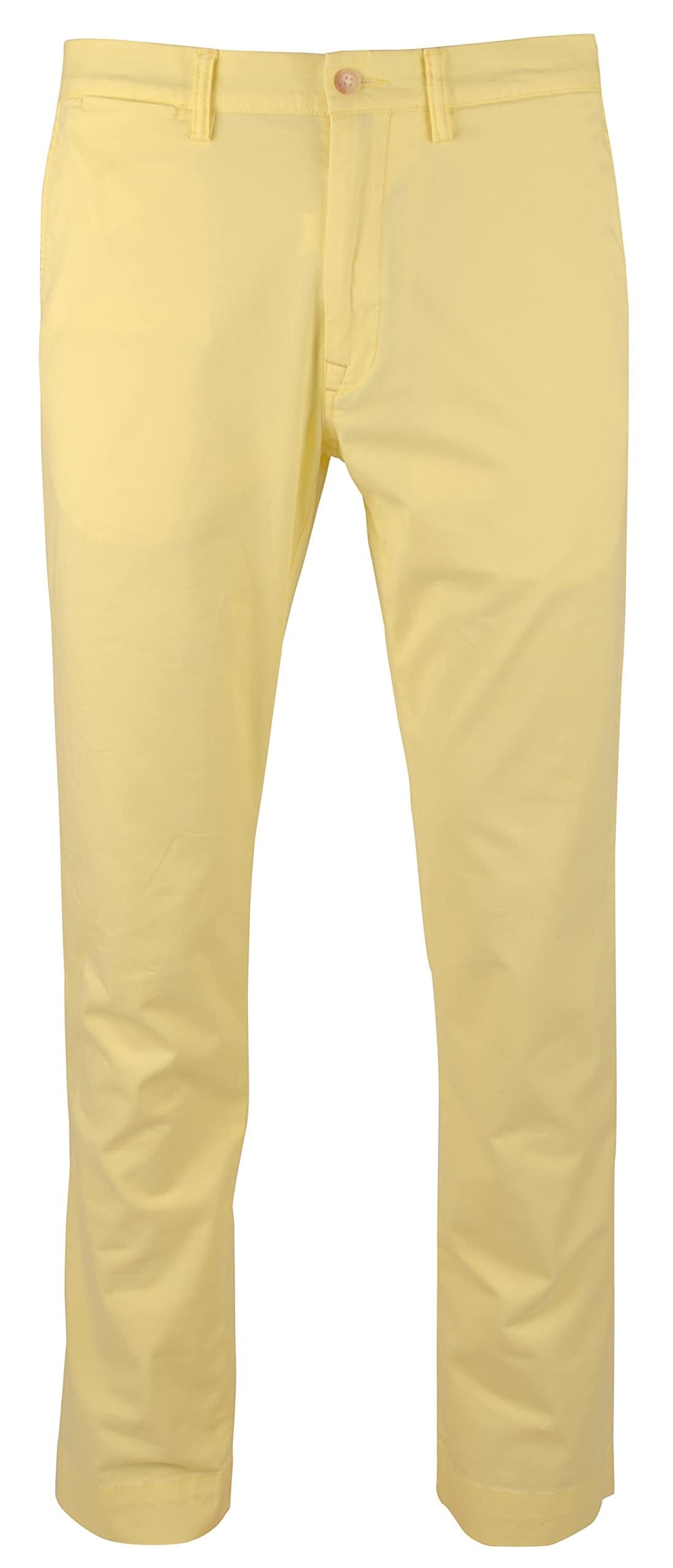 Polo Ralph Lauren Men's Stretch Slim Fit Chino Pants YLW 36WX32L Yellow