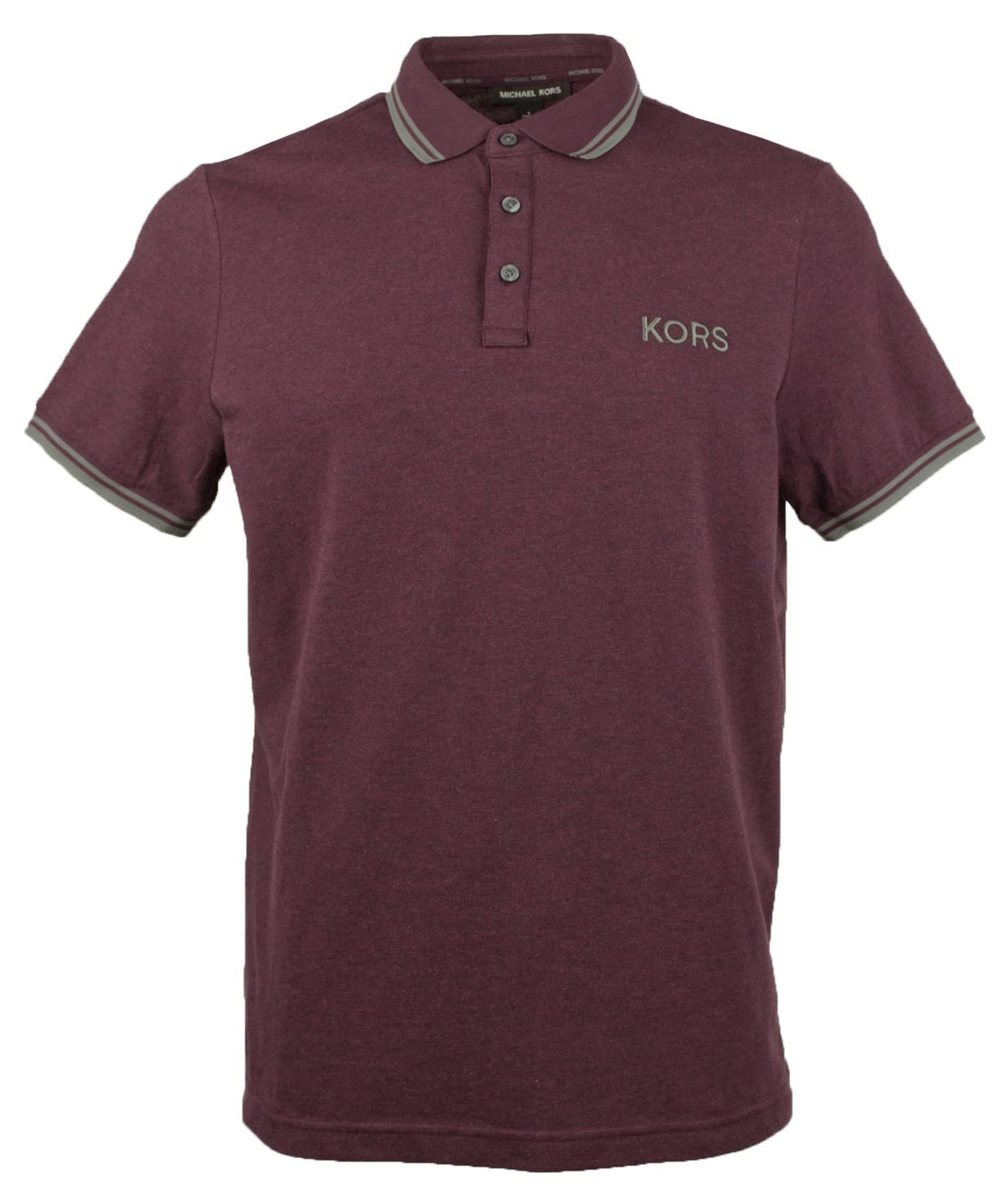 Men's Kors Embroidered Polo Shirt-AM-X-Large Ash Melange