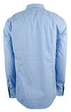 Hugo Boss Men's Sharp Fit Long Sleeve Shirt 2XL Open Blue
