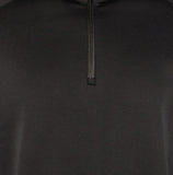 Hugo Boss Men's Big & Tall Sidney Jersey Quarter Zip Long Sleeve Pullover 2XL Black