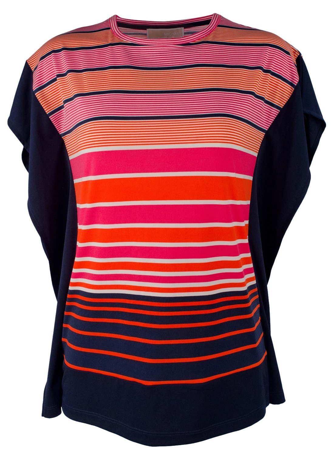 Michael Kors Women's Tiny Dot Print Matte Jersey Rib Trim Top