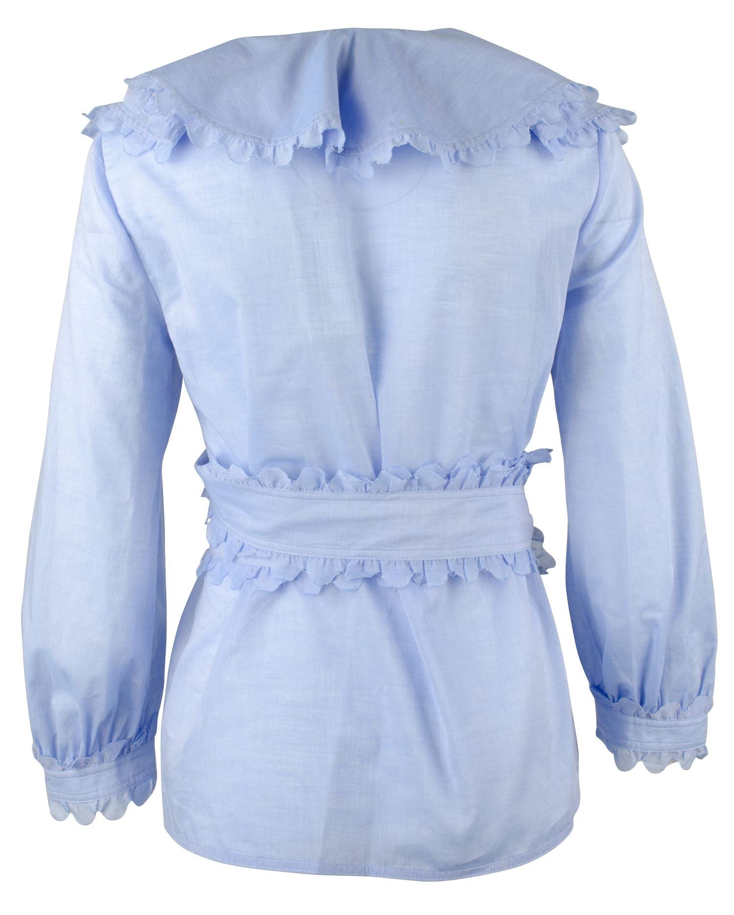 Tory Burch Scalloped Cotton Wrap Shirt-WPM-10
