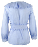 Tory Burch Scalloped Cotton Wrap Shirt-WPM-10
