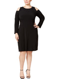 MICHAEL Michael Kors Womens Plus Cold Shoulder Banded Bodycon Dress