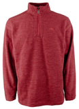 Tommy Bahama Men's Cloud Peak Half Zip Long Sleeve Fleece Pullover Sangria Red Small