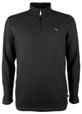 Tommy Bahama Men's Big and Tall Emfielder Half Zip Shirt BLK XLT