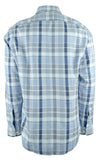 Hugo Boss Men's Lod Regular Fit Plaid Long Sleeve Shirt 2XL Open Blue