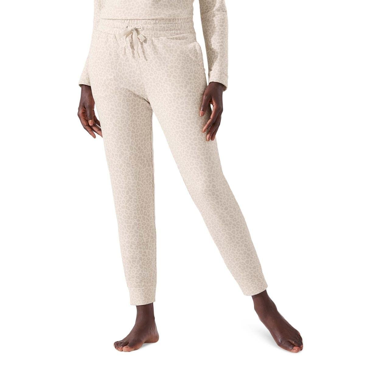 Tommy Bahama Women's Animal Print Comfy Jogger Pants Ivory X-Large