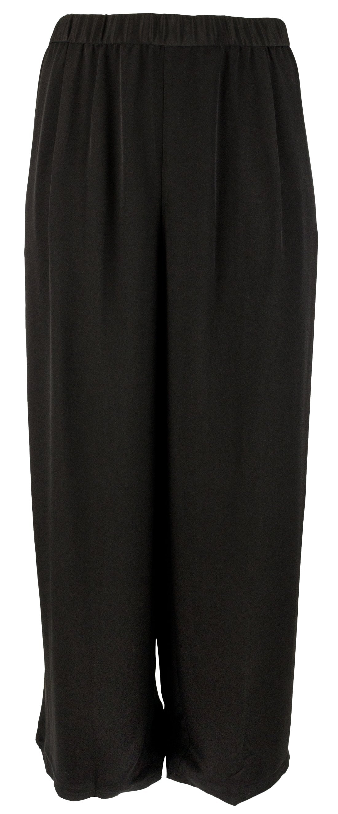 Eileen Fisher Women's Plus Size High Waist Pleated Wide Leg Silk Pants Black 3X