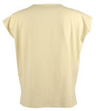 Eileen Fisher Women's Ballet Neck Short Boxy T-Shirt Top XXS Butter