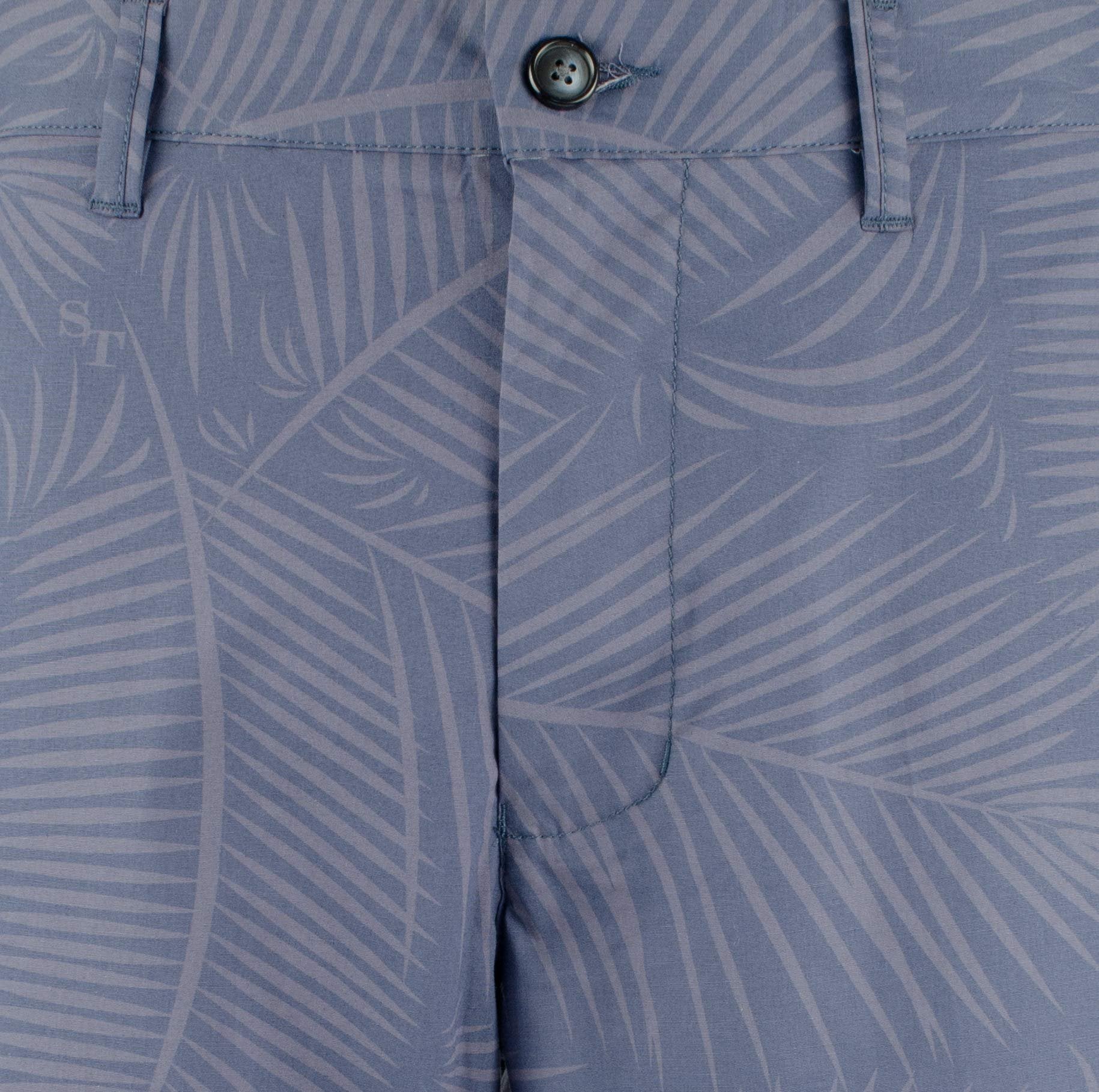 Southern Tide Men's Printed Palm Fronds 9" Flat Front Shorts 28 Seven Seas Blue