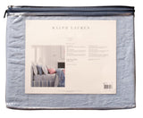 Ralph Lauren Home Meadow Lane Britt Linen Throw Blanket 54" x 72" Blue