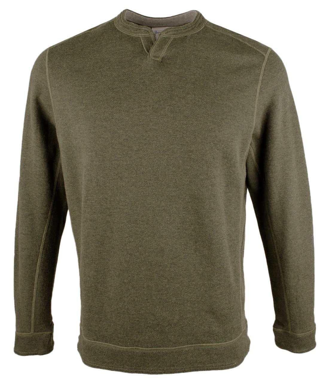 Tommy Bahama Erkek Flipshore Abaco Çift Taraflı Uzun Kollu Sweatshirt Palm Verde Hthr Küçük