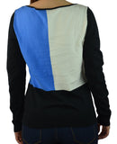 Ralph Lauren Women's Color-Blocked Long-Sleeved Sweater Blouse Top-BBP-M