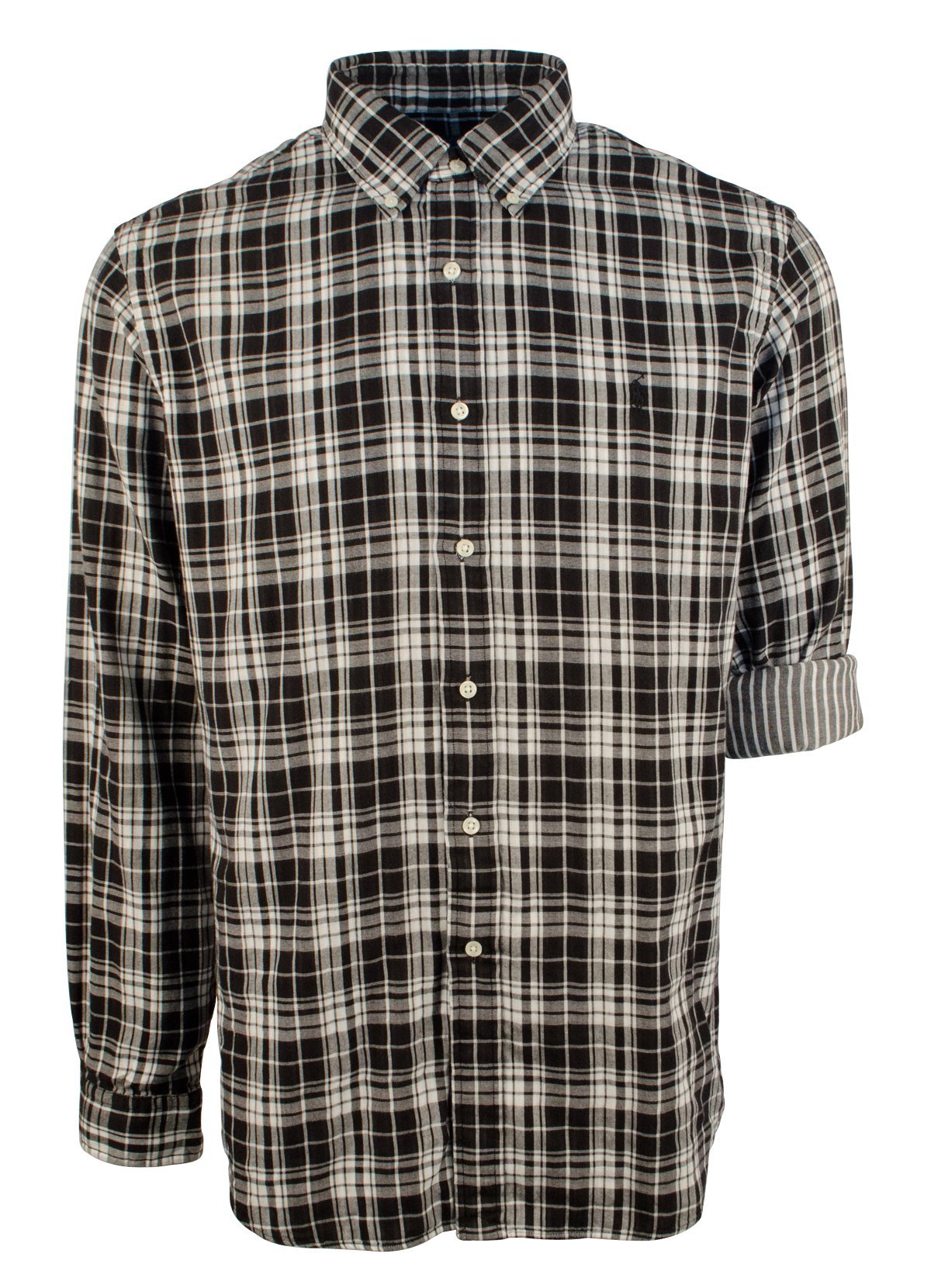 Polo Ralph Lauren Mens' Casual Double Faced Plaid Long Sleeve Shirt BW S