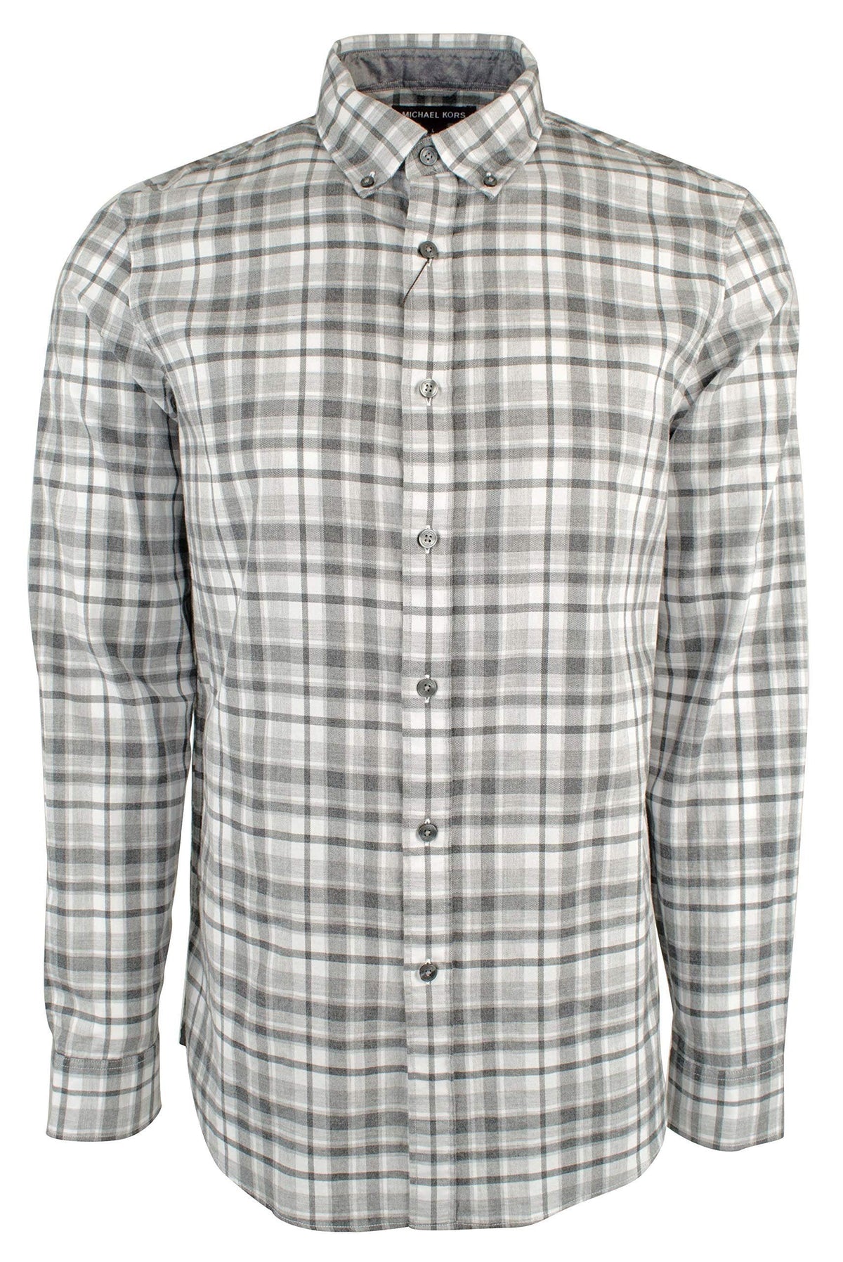 Michael Kors Men's Classic Fit Plaid Long Sleeve Shirt
