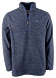 Tommy Bahama Erkek Cloud Peak Yarım Fermuarlı Polar Kazak Ocean Deep Küçük