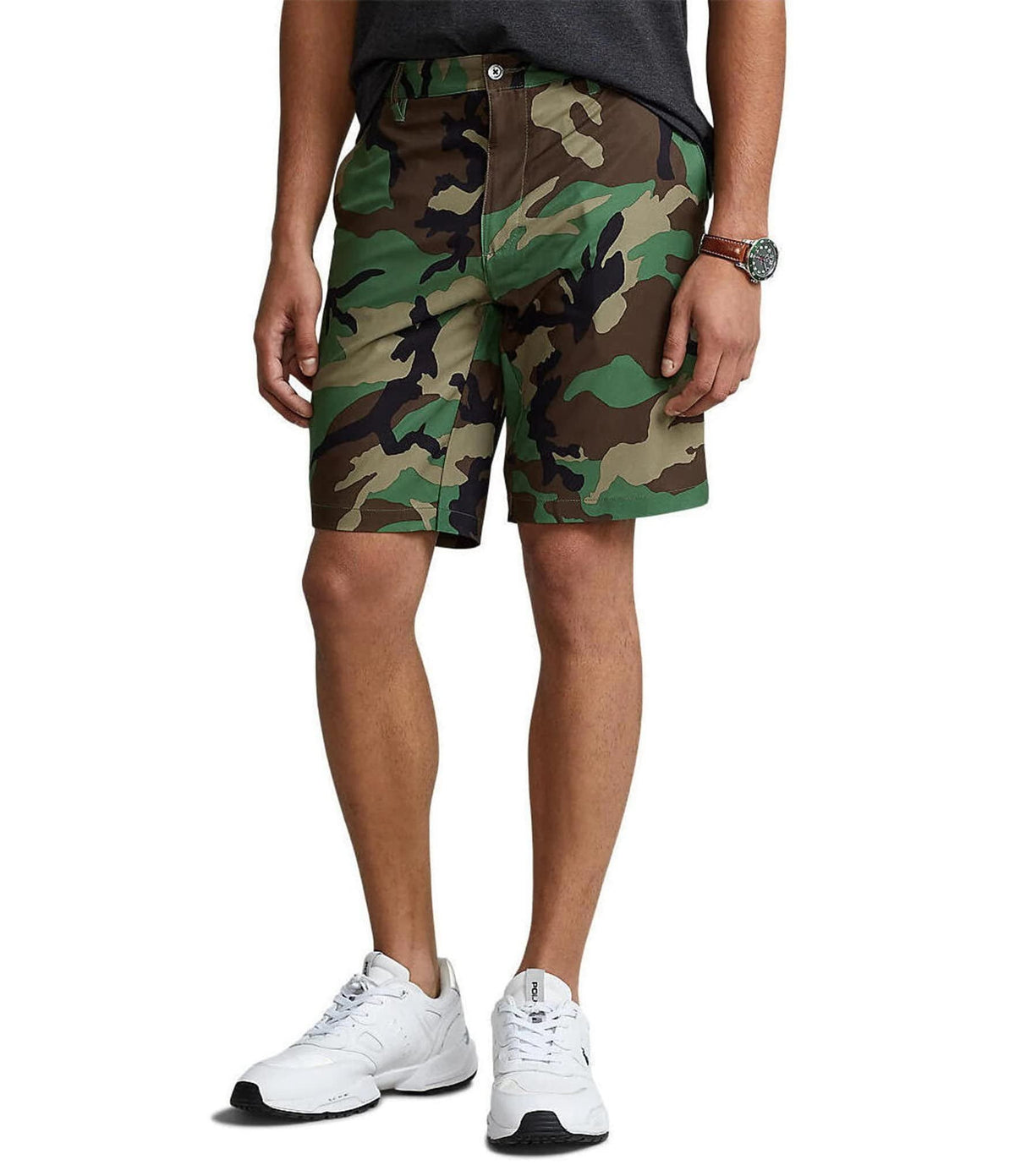 $98 Polo Ralph Lauren Men's, Classic Fit 9 Inch Stretch Chino Shorts, Camo, 38