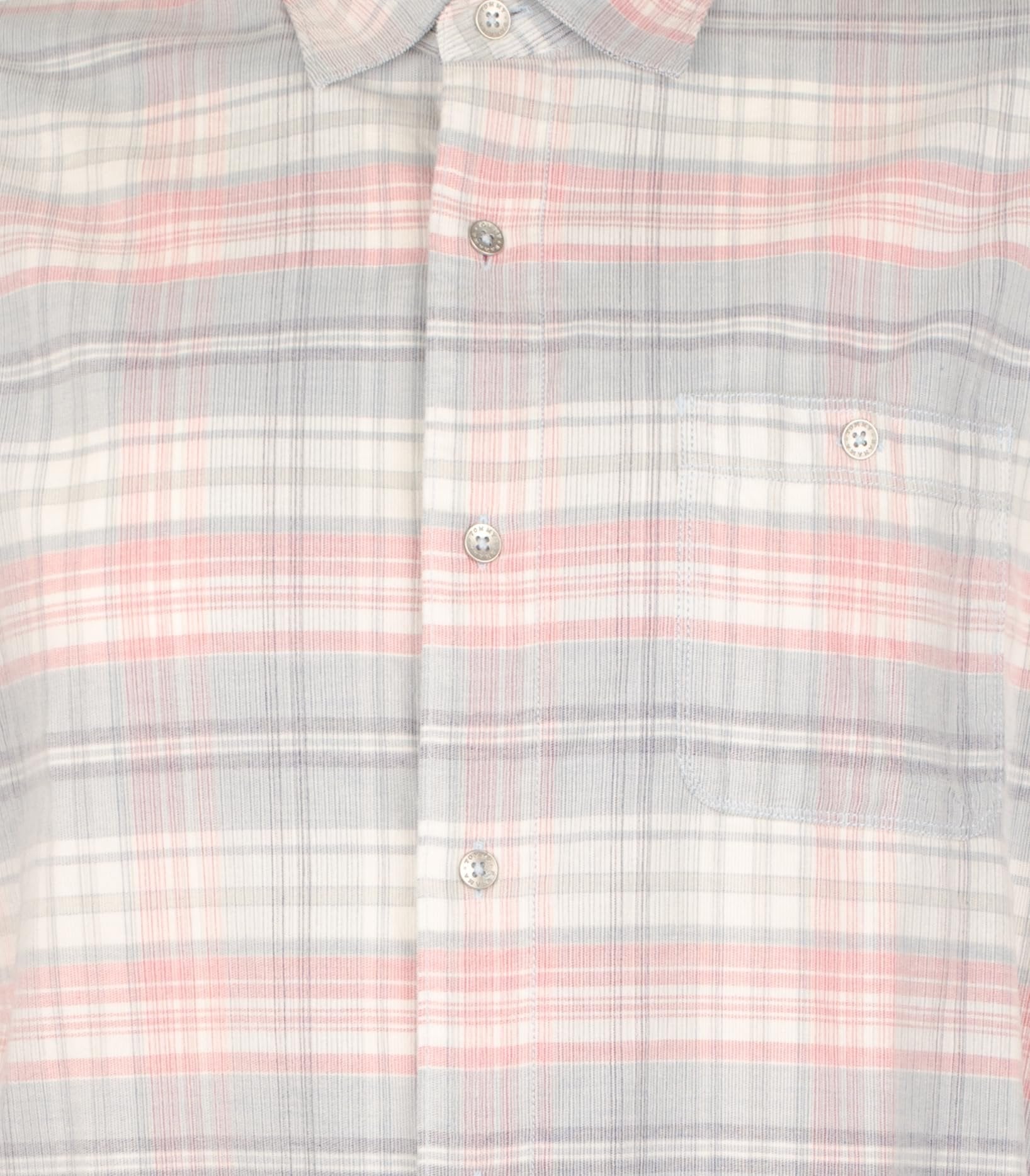 Tommy Bahama Men's Big & Tall Long Sleeve Coastline Corduroy Carmel Plaid Shirt Denimblau 3XLT
