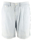 Ralph Lauren Polo Men's 9.25" Classic-Fit Chambray Flat Front Shorts, Chambray W/Stripe (36)