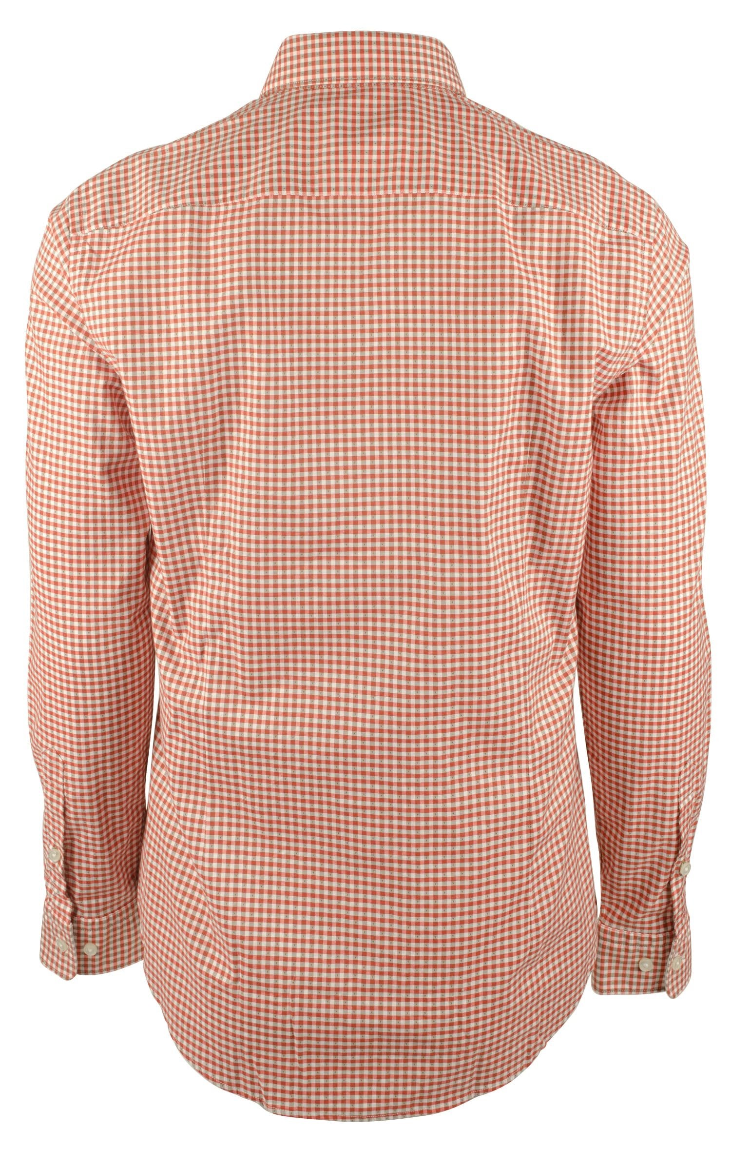 Hugo Boss Men's Rod Slim Fit Stretch Long Sleeves Shirt-DB-Large Dark Brown